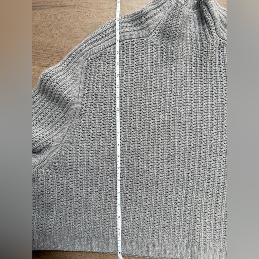 Madewell 100% Wool Mock Neck Sweater – Boxy Fit, Gray, Size L - Picture 5 of 7
